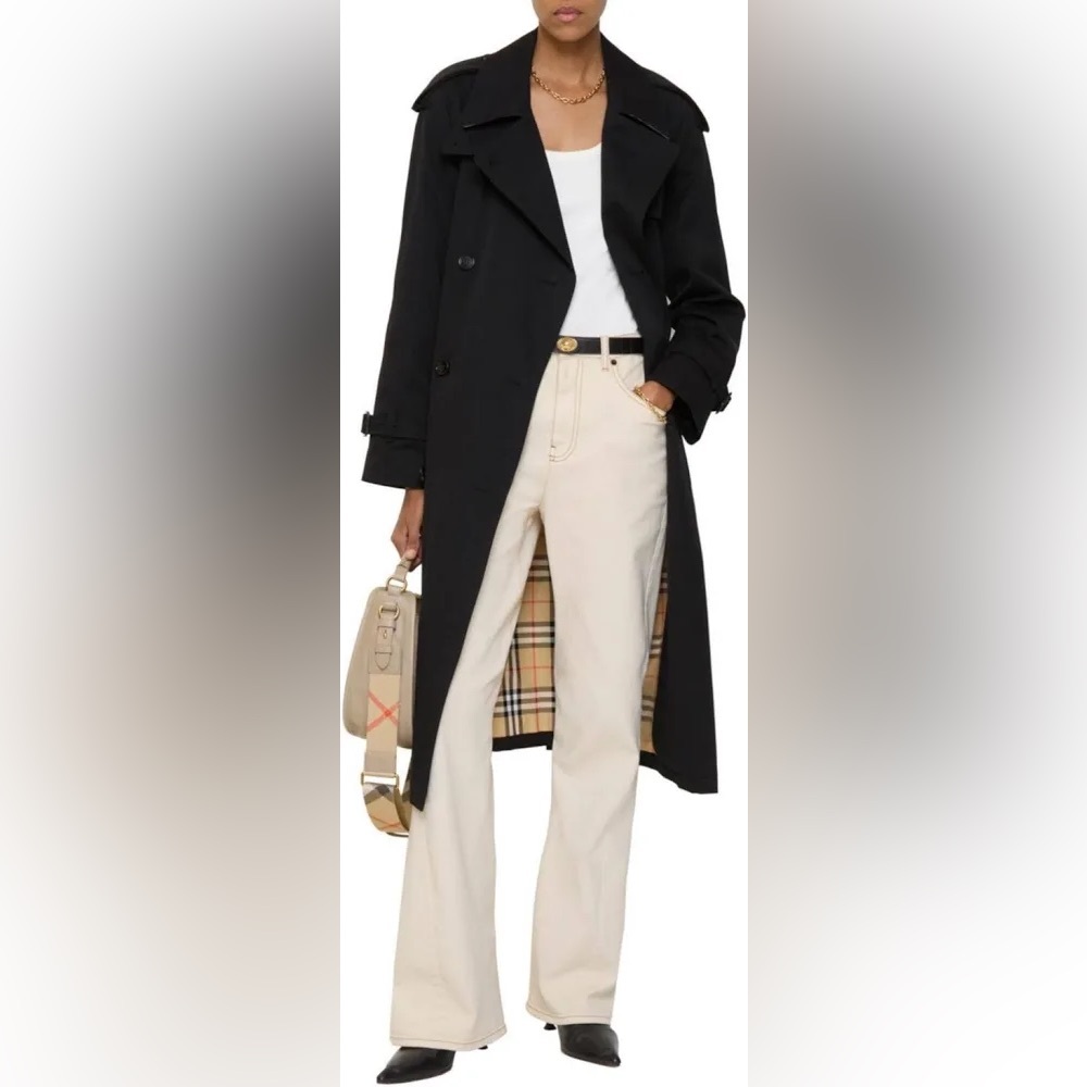 BURBERRY BLACK TRENCH JACK! NEVER WORN! L-XXL